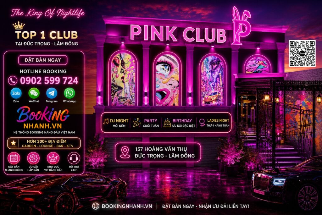 Banner Website Pink Club 157 Lê Hồng Phong Đức Trọng