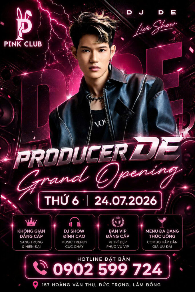 Khai Trương Pink Club Poster Mr Đệ